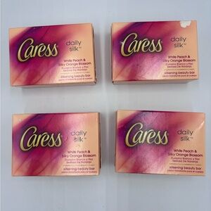 Caress Daily Silk White Peach & Silky Orange Blossom Beauty 3.15oz Bar Soap 4 Pk